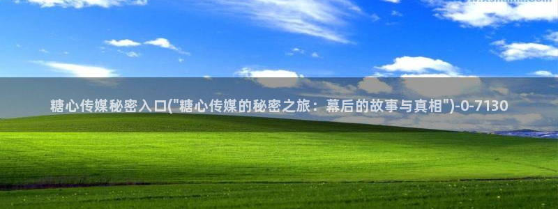 糖心·vlog：糖心传媒秘密入口(\